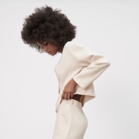 ZARA CREAM SOFT CARDIGAN - Picture 3 of 8